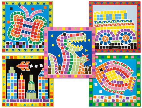 Turn the base board into a wonderful mosaic creation. Just peel and stick! Turn the base board into a wonderful mosaic creation. Just peel and stick!